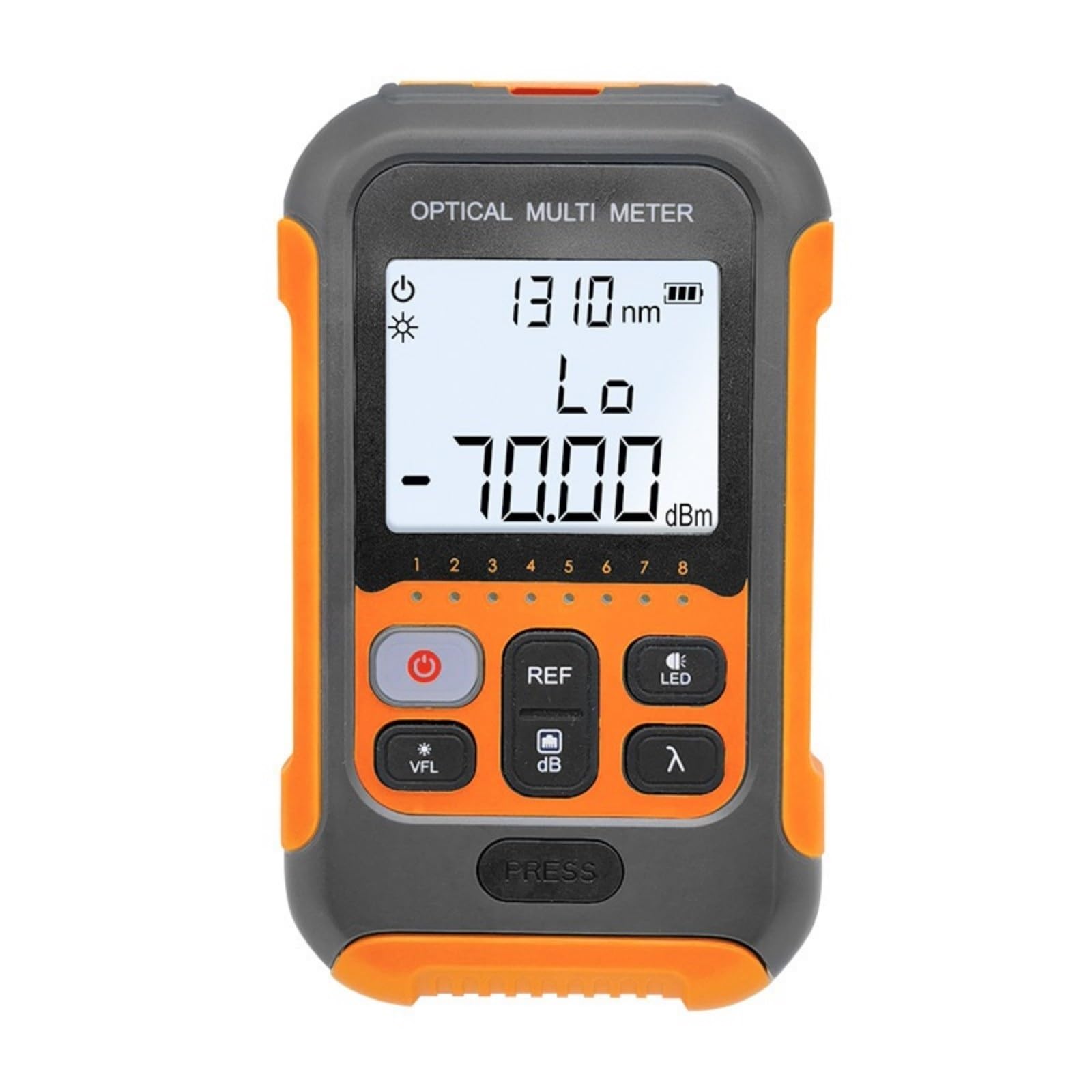 Optisches Leistungsmessgerät -70~+10dBm 4-in-1 Multifunktions-Glasfaser-Netzwerkkabeltester Visueller Fehlerorter 10-50MW (optional) Glasfaserprüfung(K)