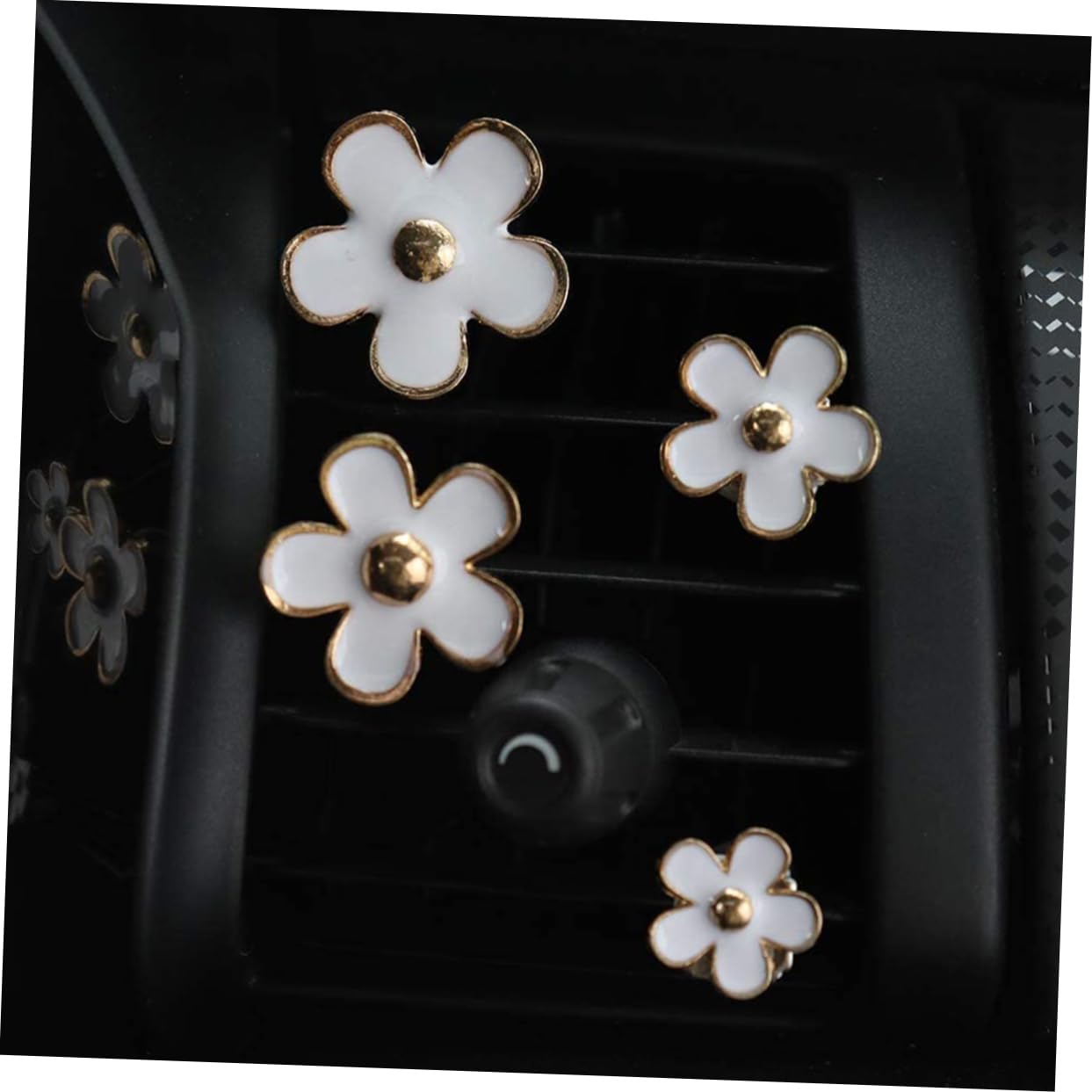 SOLUSTRE 12pezzi Clip Profumo Auto Con Design Fiore Diffusore Per Ventilazione Decorazione Interna Per Auto Casa e Ufficio Facile Installazione e Atmosfera Incantevole