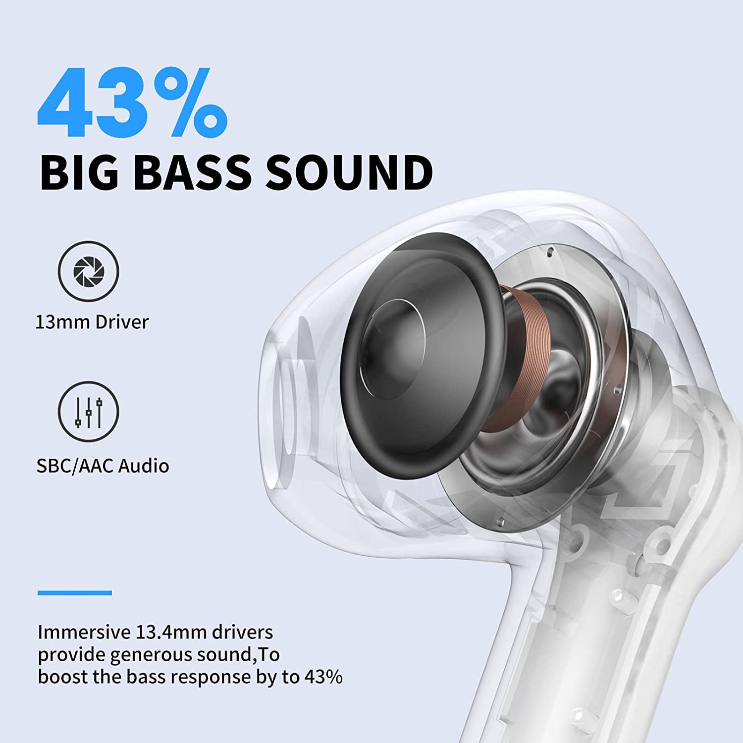 Auriculares inalámbricos, auriculares Bluetooth, cápsulas Air Buds con cancelación de ruido, 4 auriculares 3D, auriculares intrauditivos con graves profundos, auriculares deportivos, funda de carga