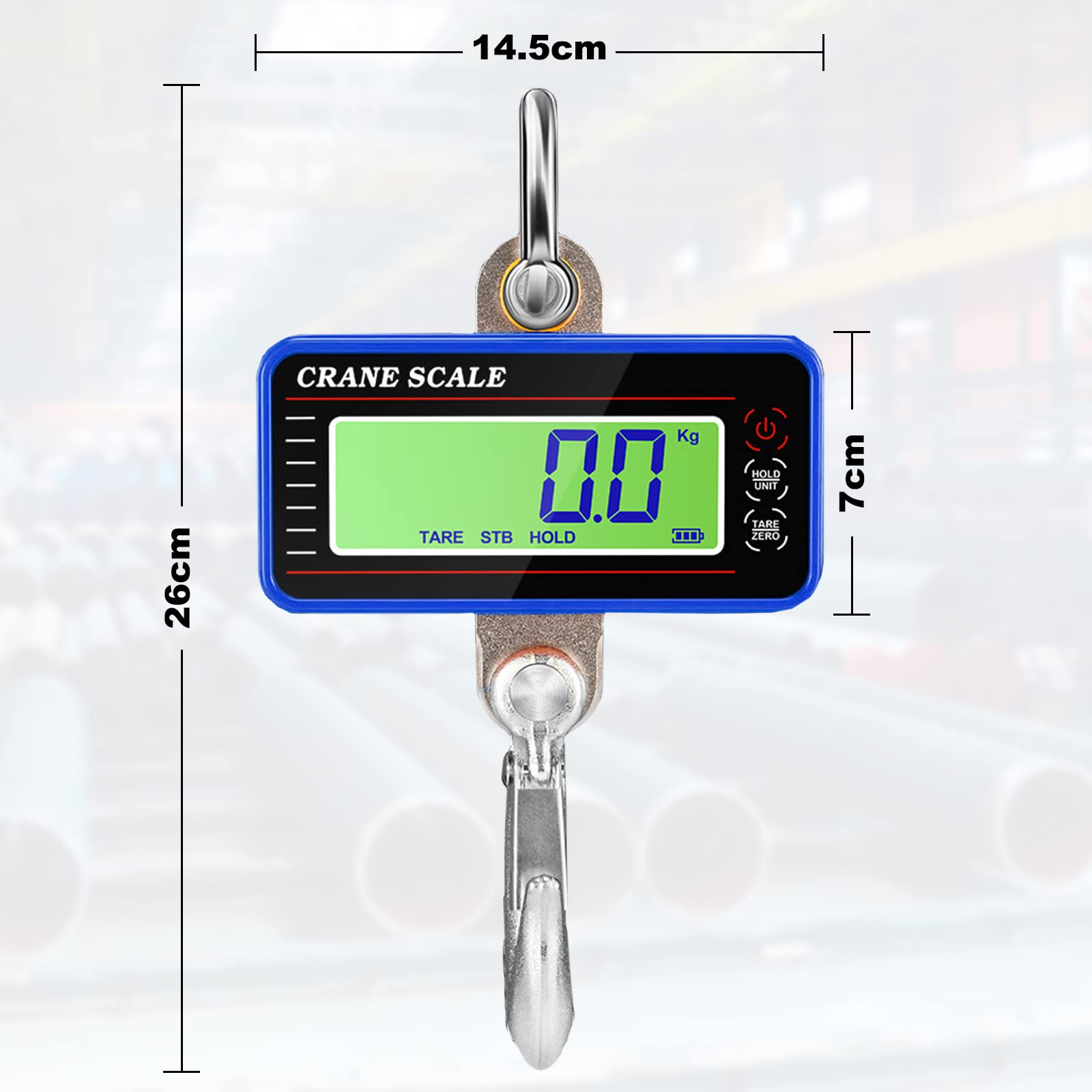 Bilancia a Gancio Digitale 1500KG, Bilancia a Sospensione con Telecomando, Bilancia per Gru Elettronica, Sospesa Scala Bilancia Dinamometro con Gru, Industriale Bilancias Portatile con Display LCD