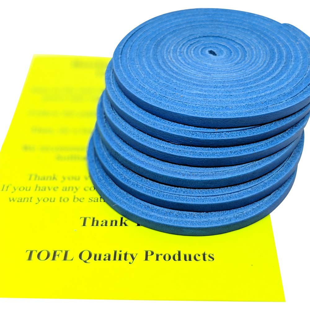 TOFL Lot de 6 bandes de dentelle pour gants de baseball et de réparation – Bleu roi | Lacets plats en cuir de vache de 183 cm pour gants de baseball et softball, gants de récupération et restauration