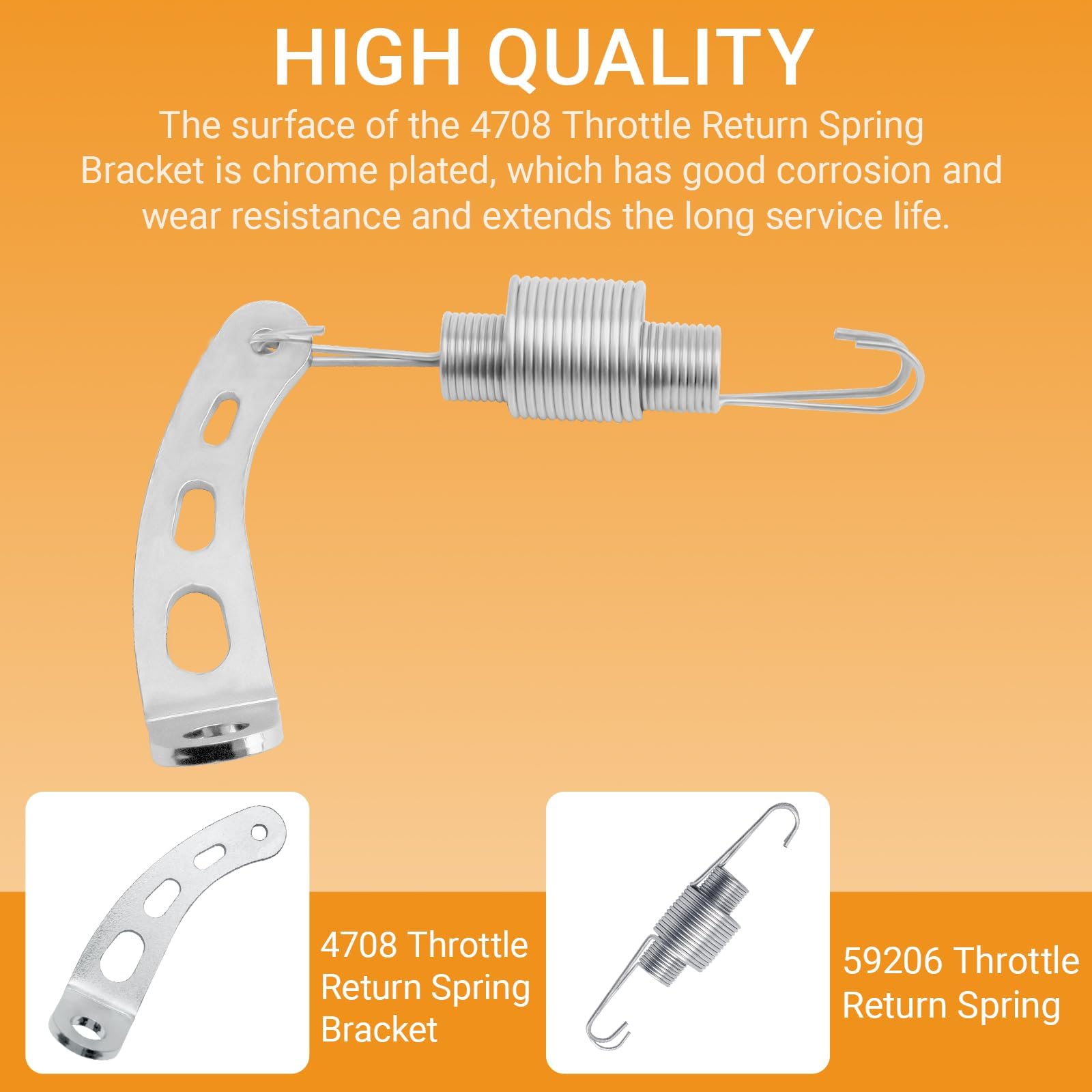 Carburetor Return Spring and Bracket Kit,Include 4708 Throttle Return Spring Bracket,59206 Throttle Return Spring and 59207 Throttle Return Spring Kit