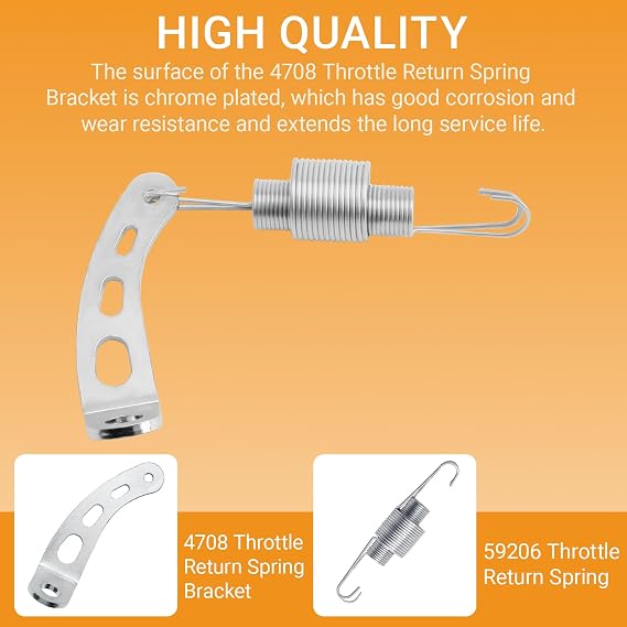Carburetor Return Spring and Bracket Kit,Include 4708 Throttle Return Spring Bracket,59206 Throttle Return Spring and 59207 Throttle Return Spring Kit