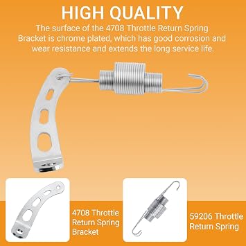Carburetor Return Spring and Bracket Kit,Include 4708 Throttle Return Spring Bracket,59206 Throttle Return Spring and 59207 Throttle Return Spring Kit