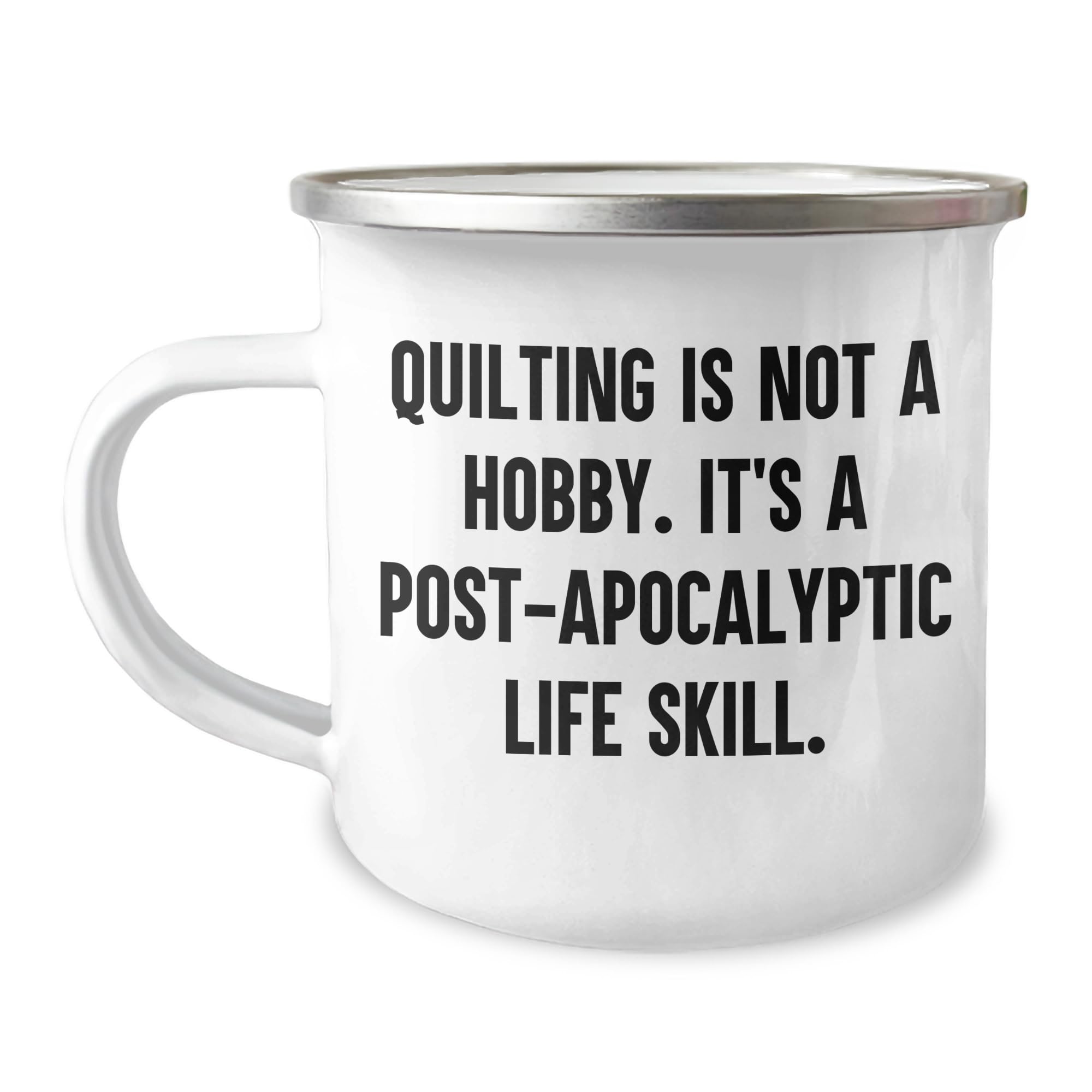 Quilting Survival Kit Funny Quote Camping Mug Gifts from Friends for Quilting Birthday