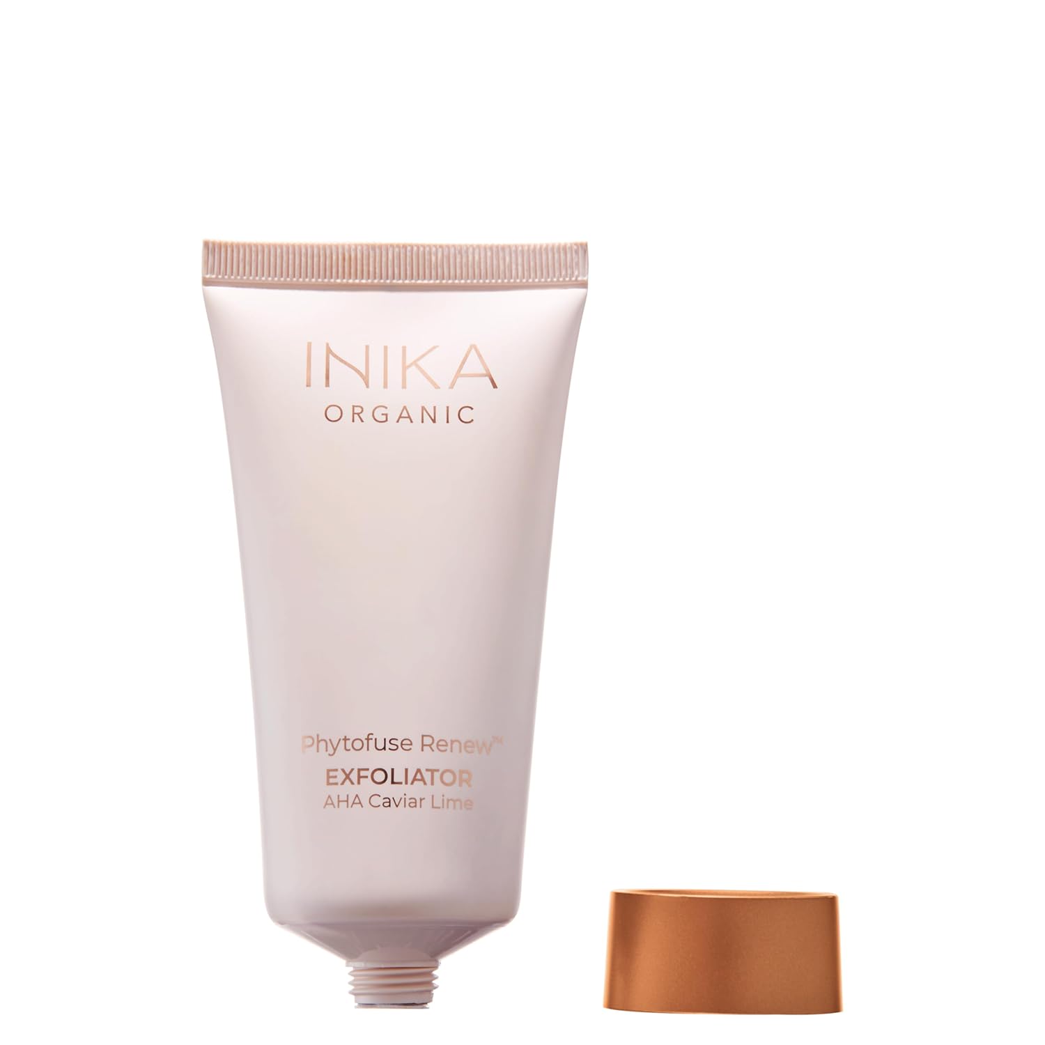 INIKA Organic Phytofuse Renew™ Exfoliator | AHAs and Natural Exfoliating Bamboo + Pumice for Soft, Smooth & Balanced Skin. Combined Physical + Chemical Exfoliation with Nourishing Ingredients. 75mL