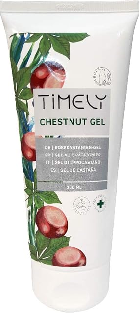 TiMELY Chestnut gel 200 ml, relief for tired and heavy legs, providing hydration, relaxation and comfort, MENTHOL, HORSE CHESTNUT EXTRACT, PLANTAIN EXTRACT, GINKGO BILOBA EXTRACT