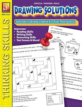 Paperback Critical Thinking Skills: Drawing Solutions | Reproducible Activity Book
