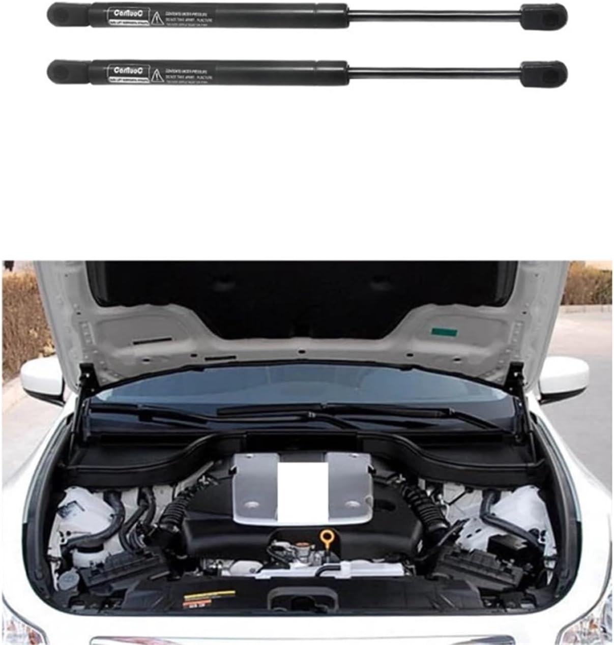 Car Hood Struts Front Hood Bonnet Struts Fit for Infiniti G25 G35 G37 2007-2013 Fit for Infiniti Q40 2015-2016 Gas Spring Shock Absorbe Lift Support Rod Steady