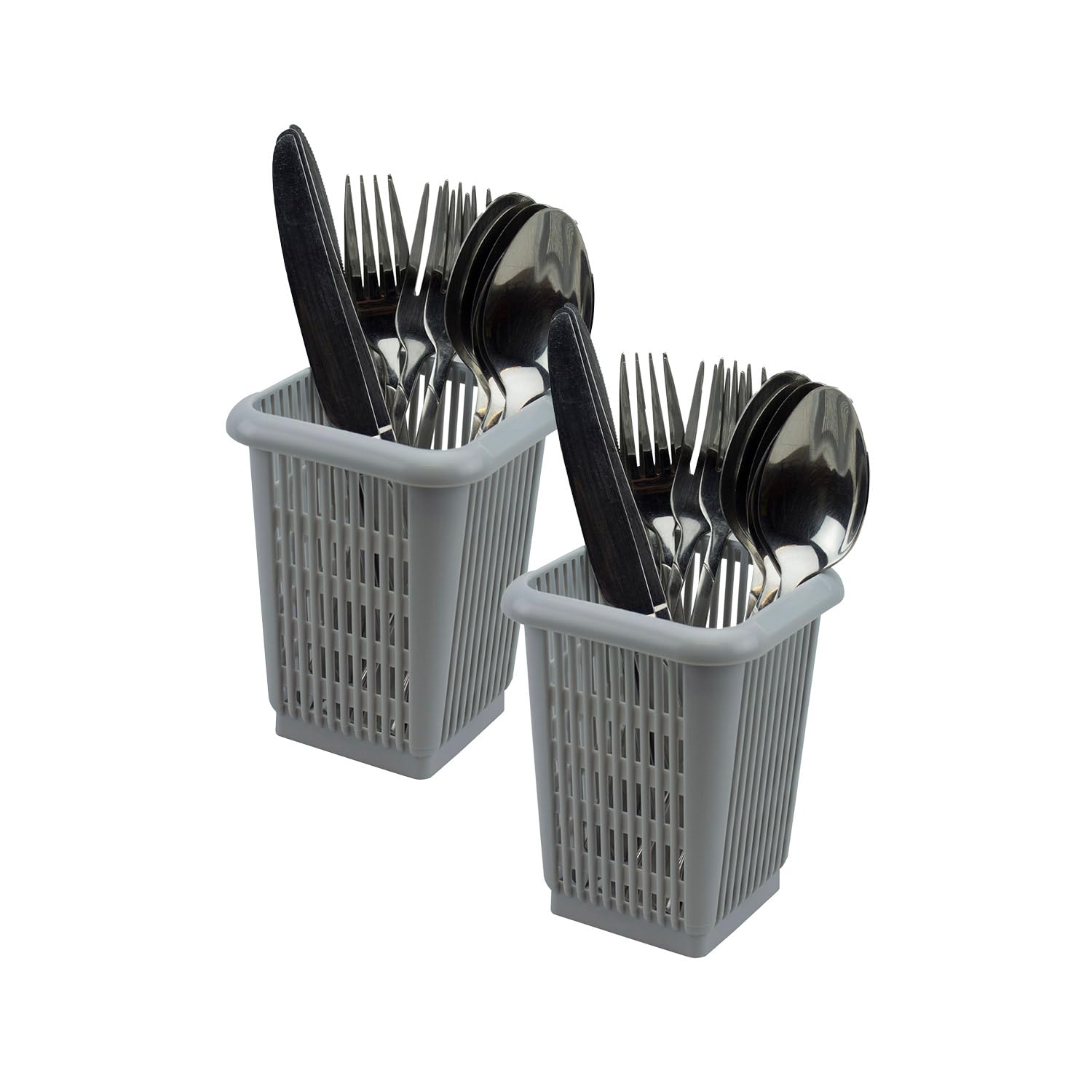 Caterbox Grey Commercial Dishwasher Cutlery Baskets, Premium Solutions For Efficient Cleaning (Single (2-Pack))
