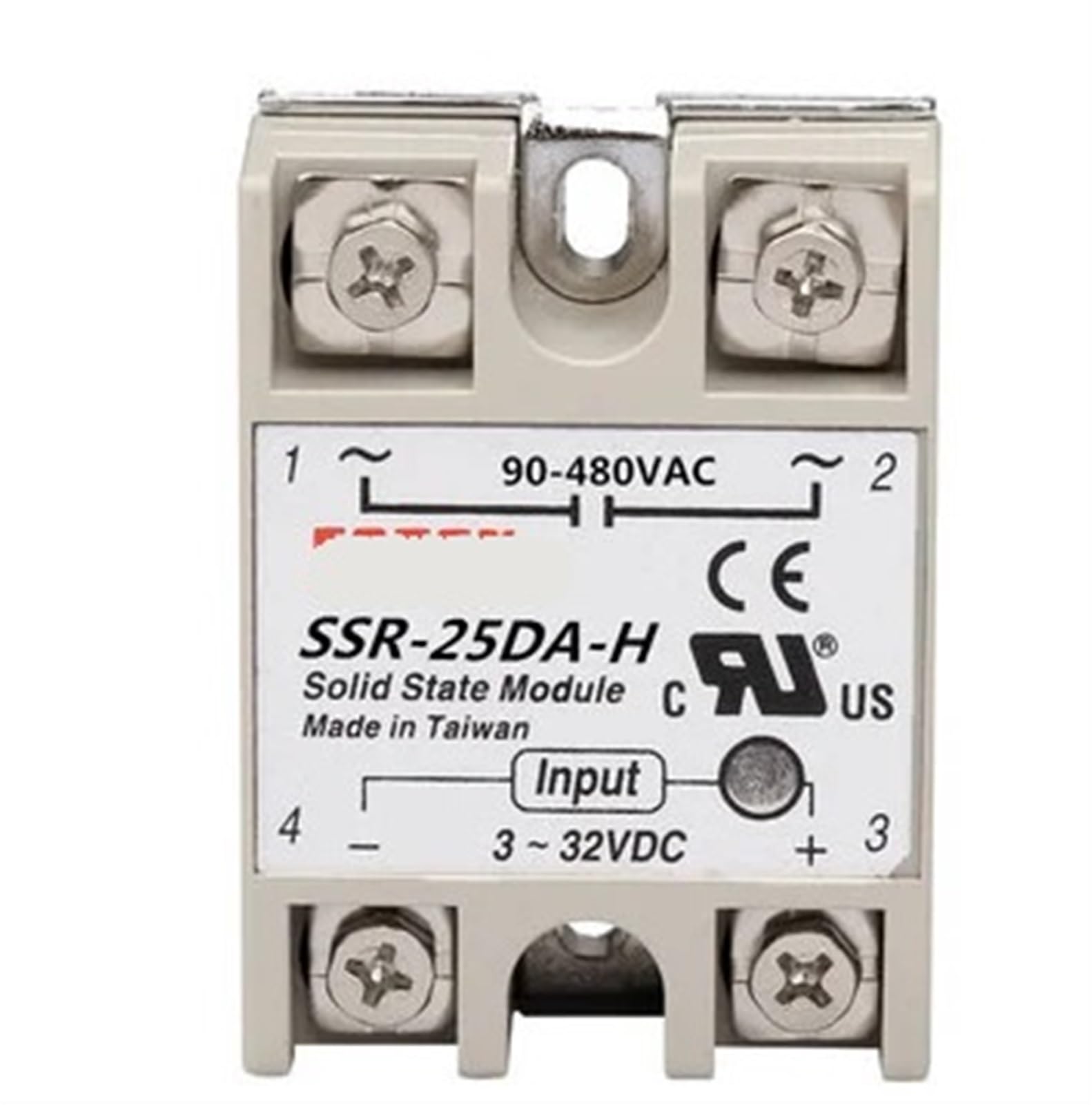 DSZUJTYROP SSR-25DA Single Phase to AC 25A 480V SSR 25DA Solid State Relay SSR-25DA-H