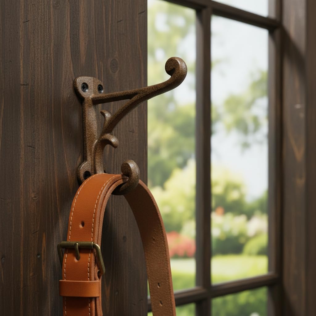 Comfy Hour 3.5 Inch Cast Iron Wall Hook, Antique Brown, 1 Pack image 5
