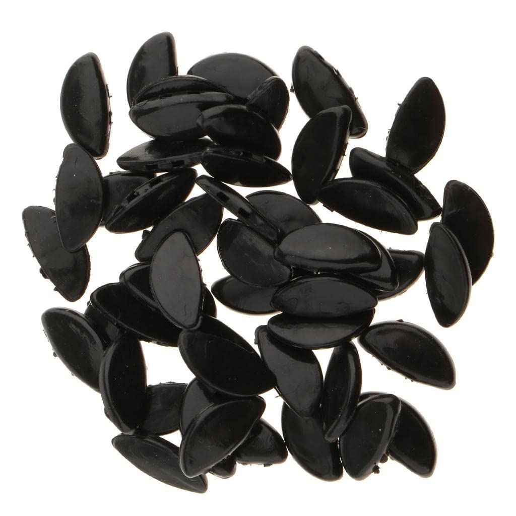 JAZZY PEARLS 25 Pairs Push Silicone Nose Pads for Glasses Spectacles Eyeglass 15mm Black-image-26