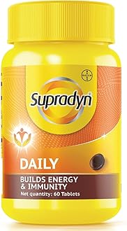 Daily, India's No.1 Multivitamin (60 tablets) with Biotin, Vitamin C, Vitamin D3, Calcium, Zinc for Daily Immunity & 2X Energy for Men & Women