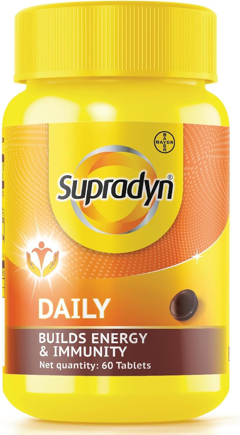 Supradyn Daily, India's No. 1 Multivitamin Tablets for Women | With Vitamin A, B Complex, C, D, E, Zinc and Magnesium for Energy, Immunity and Overall Health | 60 tablets