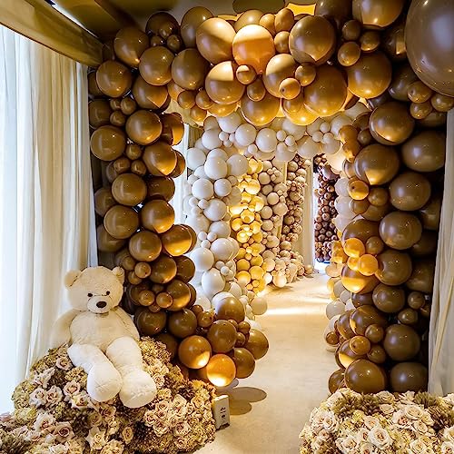 Image of 50 Pcs Retro Balloons Made of Strong Rubber (Retro Brown)