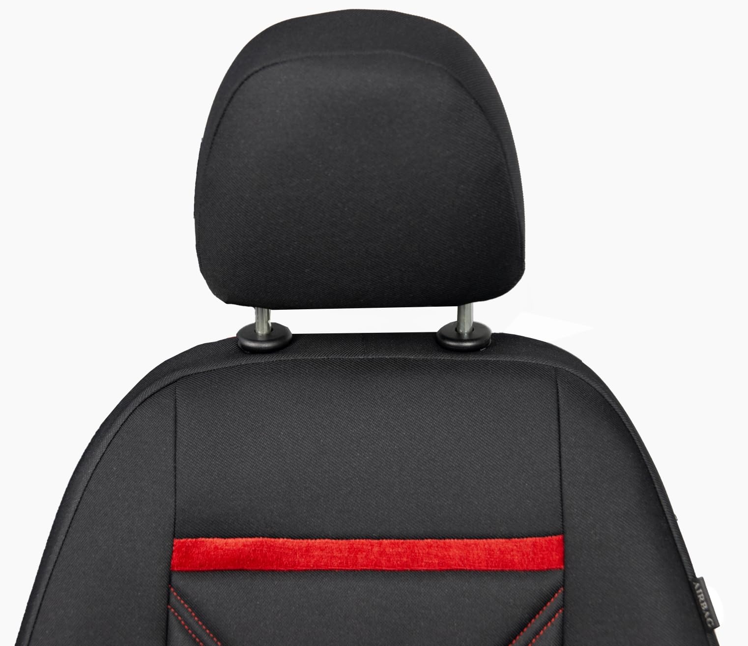 ERJOT Autobezüge Sitzbezüge Comfort Plus Schonbezüge Komplet Set Universal Schwarz (Rot)