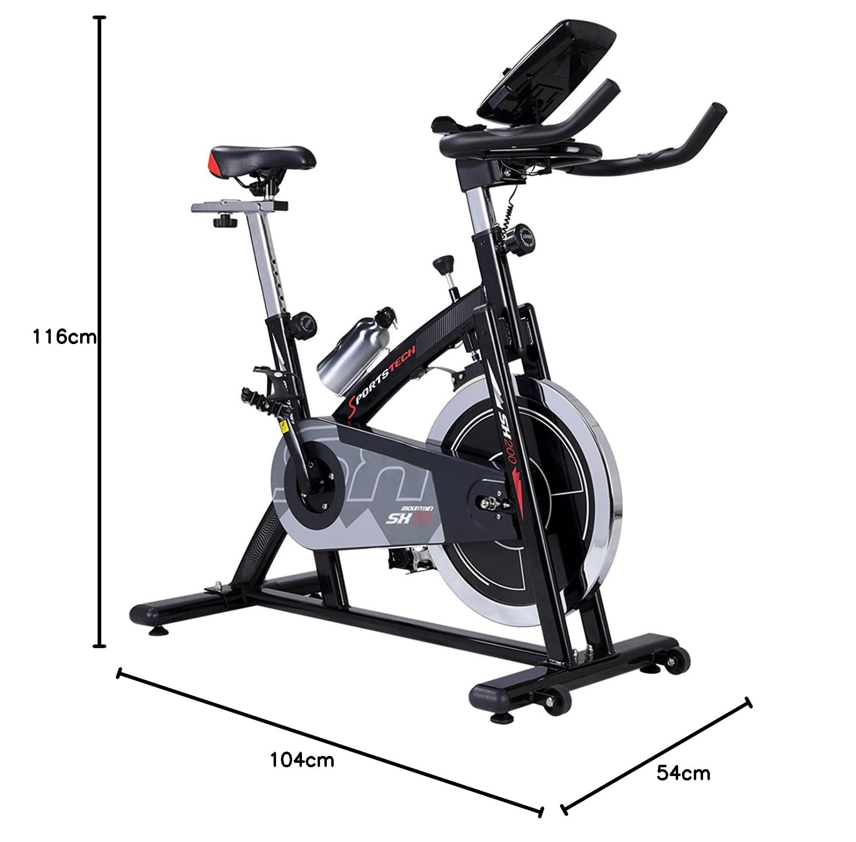 Sportstech Ergometer Heimtrainer mit 22KG Schwungrad & Multiplayer APP | Hometrainer Fahrrad für Zuhause | Trainingsgeräte für das Ausdauertraining | Fitness Exercise Bike SX200