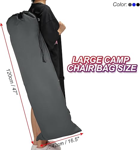 Miniatura 9 de PATIKIL Bolsa de repuesto para silla de campamento de 48 pulgadas, 1 paquete de bolsa plegable para silla de campamento 900D Oxford bolsa de