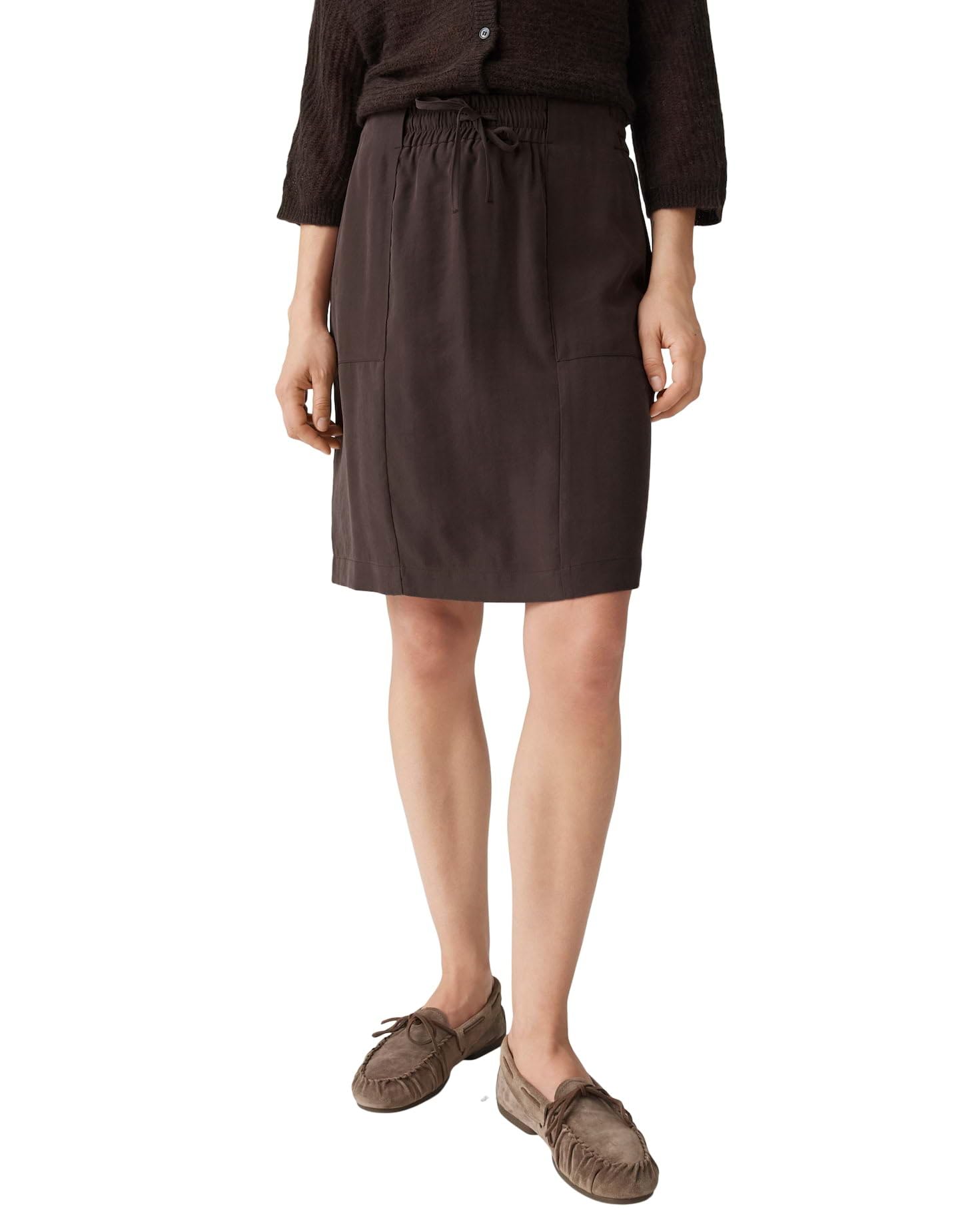 OPUS Damen Minirock | Fließender Pencilskirt mit Cargotaschen