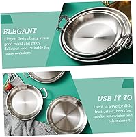 Vista 8 de Amphora snack plate acero inoxidable niños platos aperitivo plato plato plato metal servir platos platos cena acero inoxidable bandeja círculo