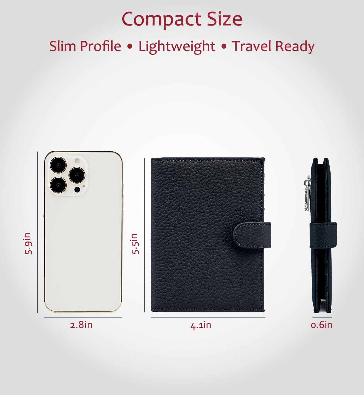 Slim RFID Blocking Passport Holder for Travel Women, Gift Box Ready image 5