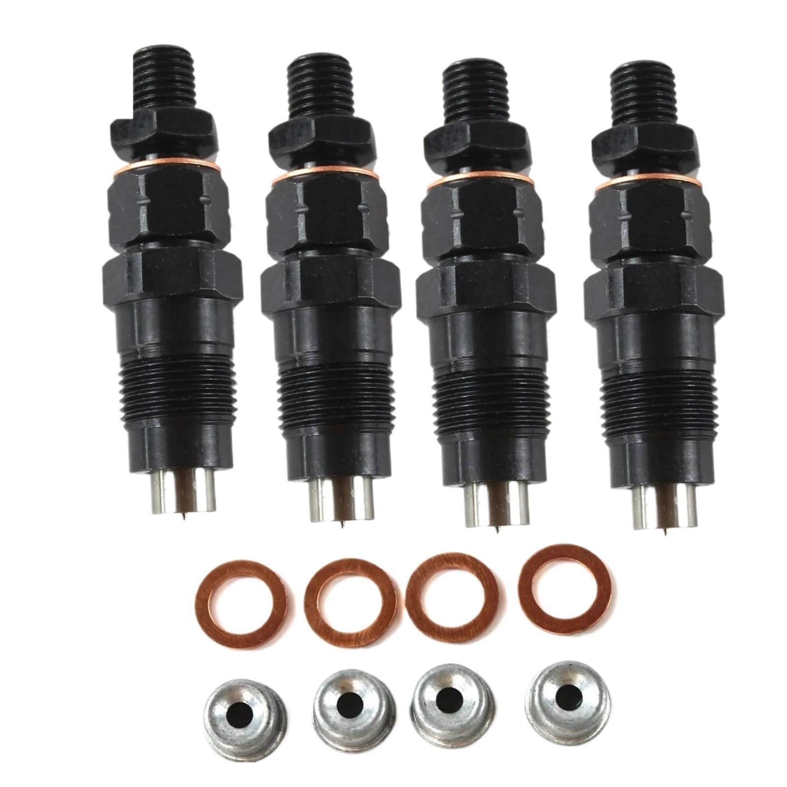 Fuel Injector Nozzle Auto Parts Injectors Compatible for Perkins 404-22T 104-22 403D-15 404D-22T 252-1446 Compatible for Farmall 31 45 50 60 Engine 4X Kit Ring 131406490