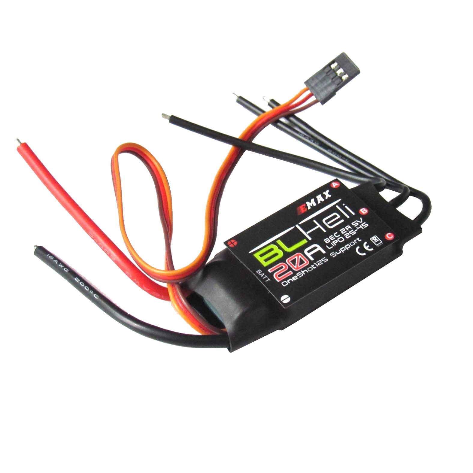 BLHeli Lot de 4 contrôleurs de vitesse Emax 2-4S ESC pour mini drone de course QAV250 Quadcopter