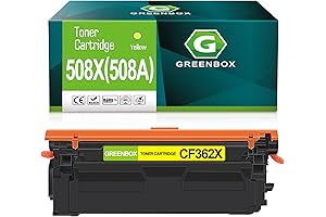GREENBOX Compatible 508X High-Yield Yellow Toner Cartridge Replacement for HP 508X 508A CF362X