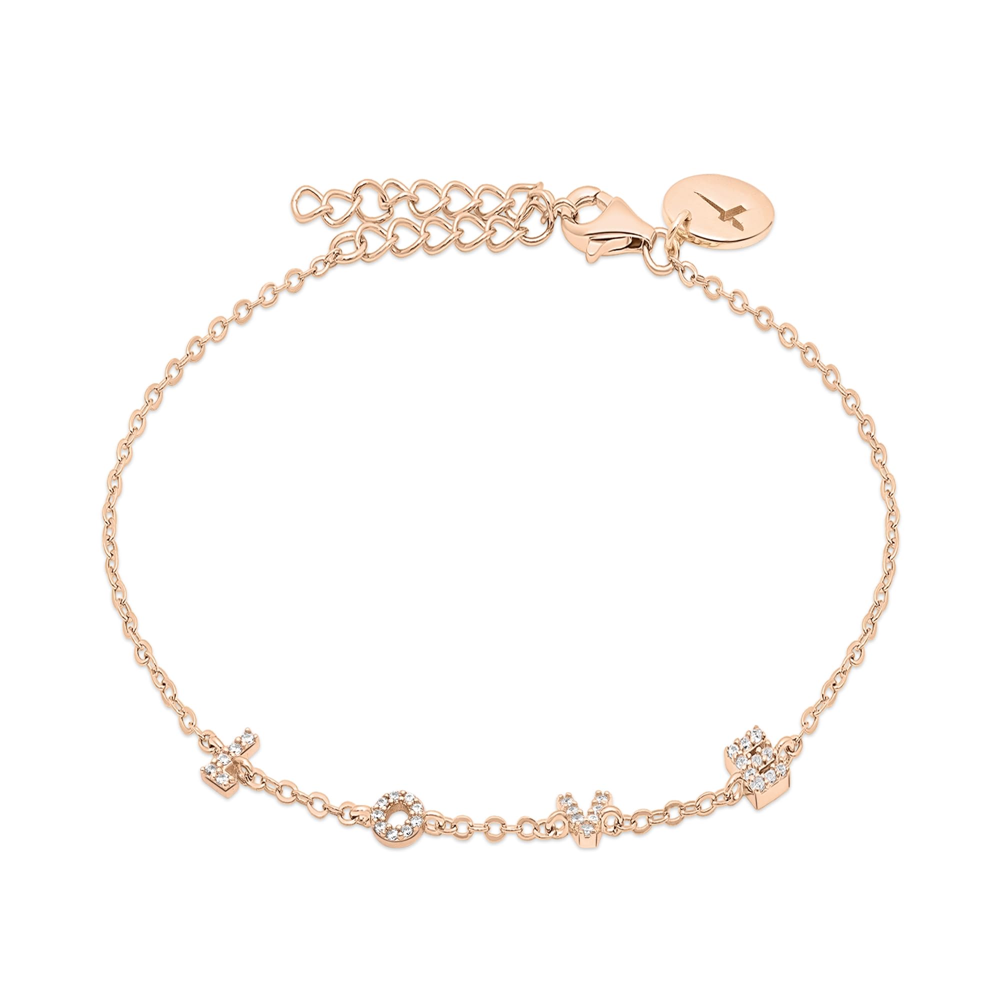 Tamaris Ladies Bracelet TJ-0703-B-21 in 925 Silver IP Rose Gold with Zirconia Stones