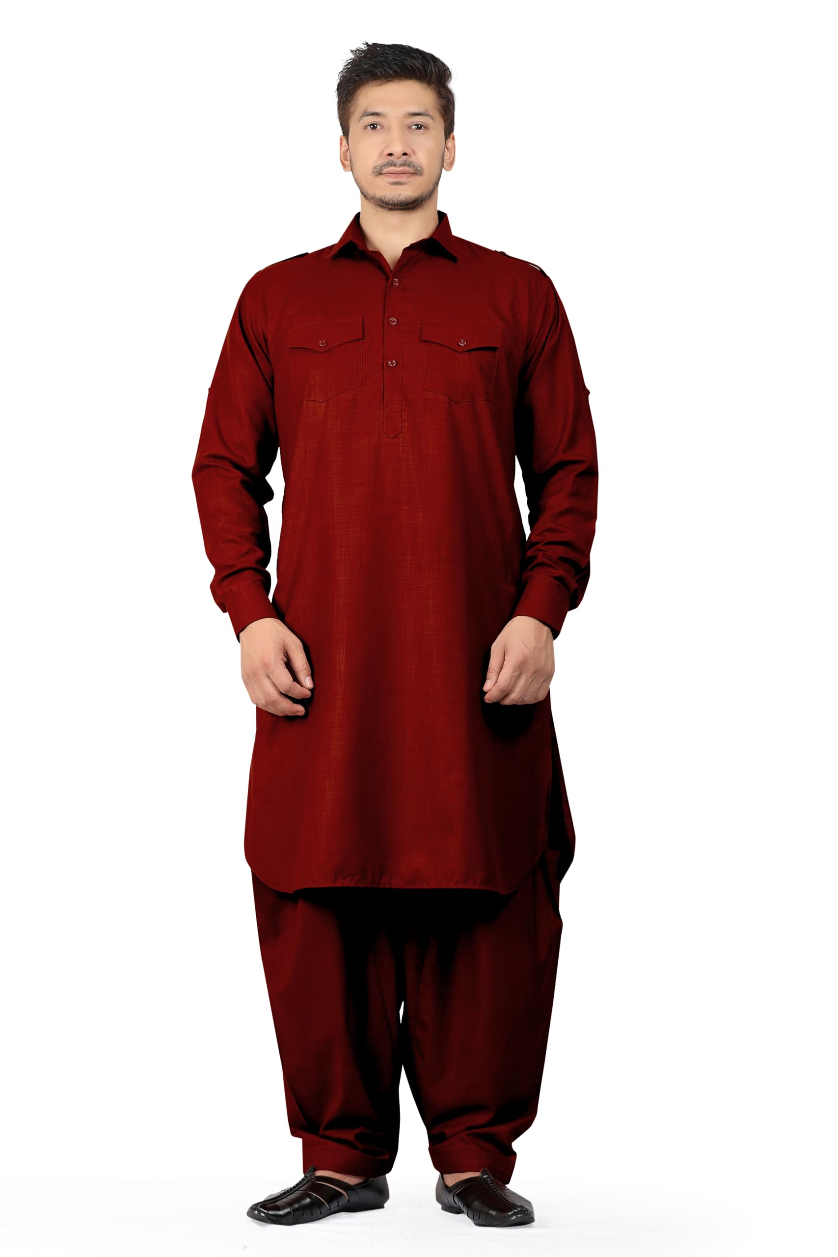 K-ROYALS Full Pathani Suit for Mens/Cotton Blend Pathani kurta payjama set for mens