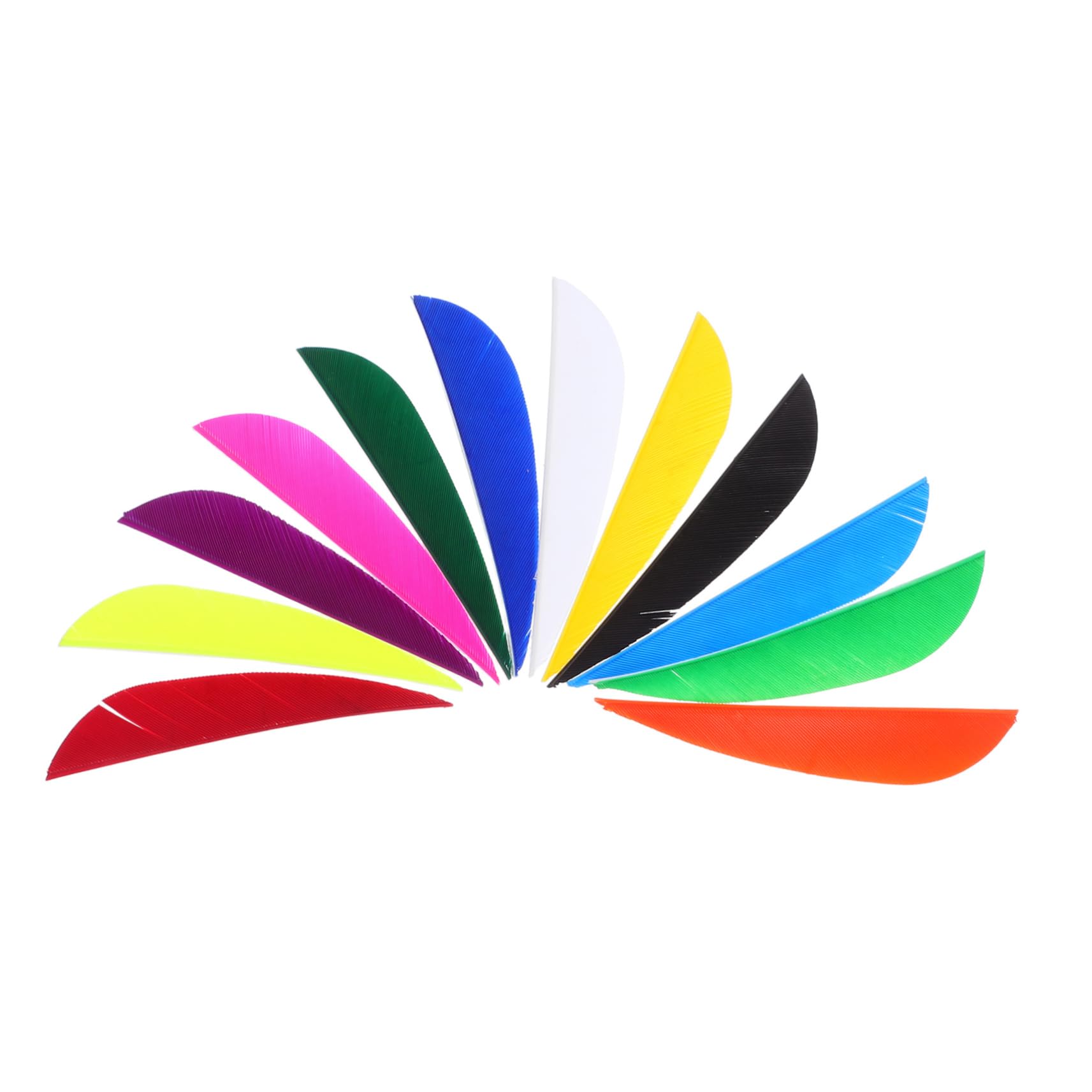 TEHAUX 12Pcs Water Drop Shape Arrow Fletchings Real Plume Archery Supplies for Training and Competition Lightweight and Stable Accessories