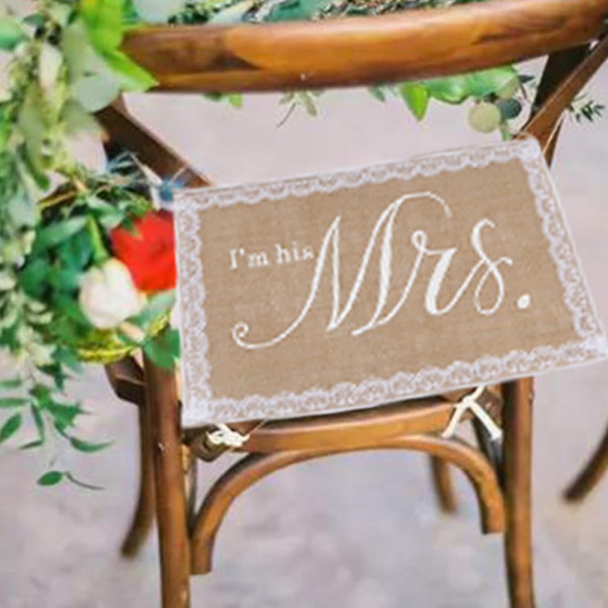 Cabilock 4 Sätze Hochzeit Reserviertes Zeichen Zeremonie Aufkleber Braut- Dekorationen Party Mich Verheiratet Braut Knopflöcher Hochzeitsschilder Für Den Empfang Zu Flachs 2 Stück * 4