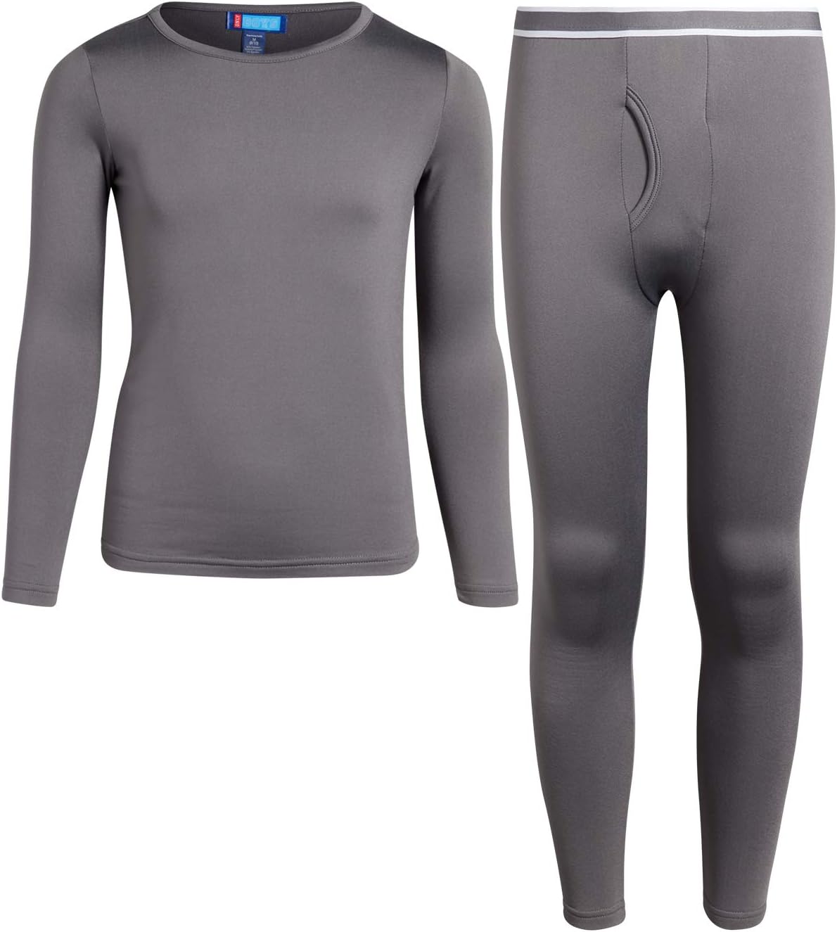 Thermal Underwear Set - 2 Piece Brushed Fleece Thermal Top and Long Johns for Boys