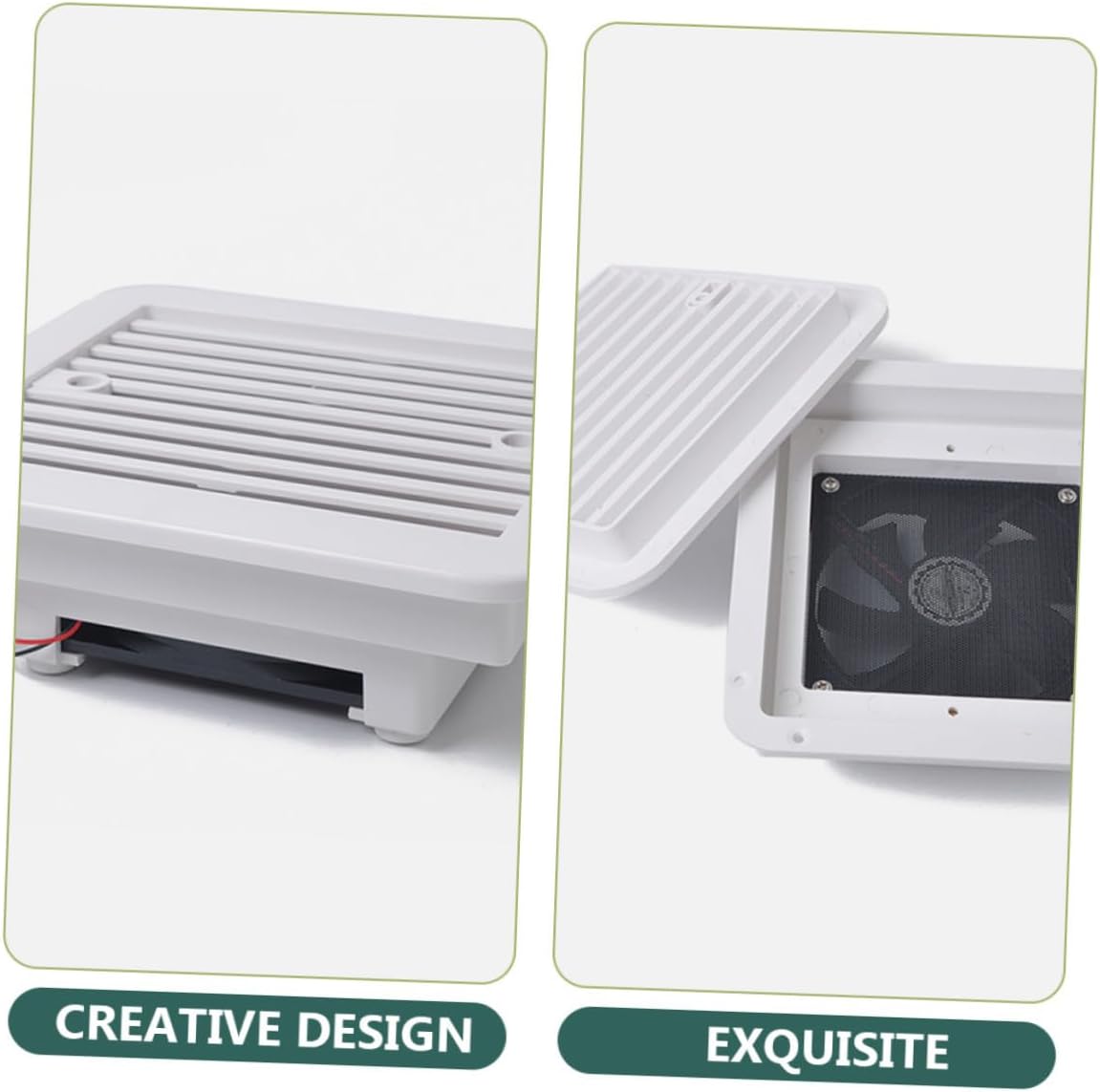 12v 8-inch Rv Ventilation Fan Blades, Silent Exhaust Outlet Fan for Bathroom and Roof, Replacement Part for Camper Van Air Ventilation