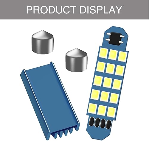 Miniatura 6 de 4 bombillas LED extremadamente brillantes para automóvil, 1.6 pulgadas, 6000 K, 2835, chipsets de 1200 lúmenes, bombillas LED para interiores,