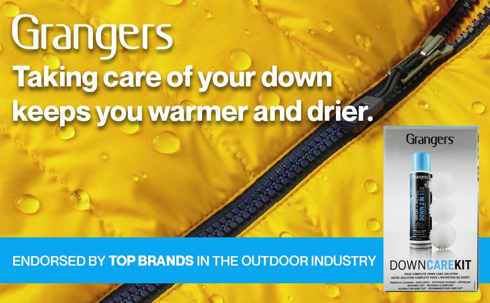 Grangers Down Care Kit with Wash + Repel for Down 2 In 1 (10 oz) and 3 Reusable Dry Balls To Restore Down Loft