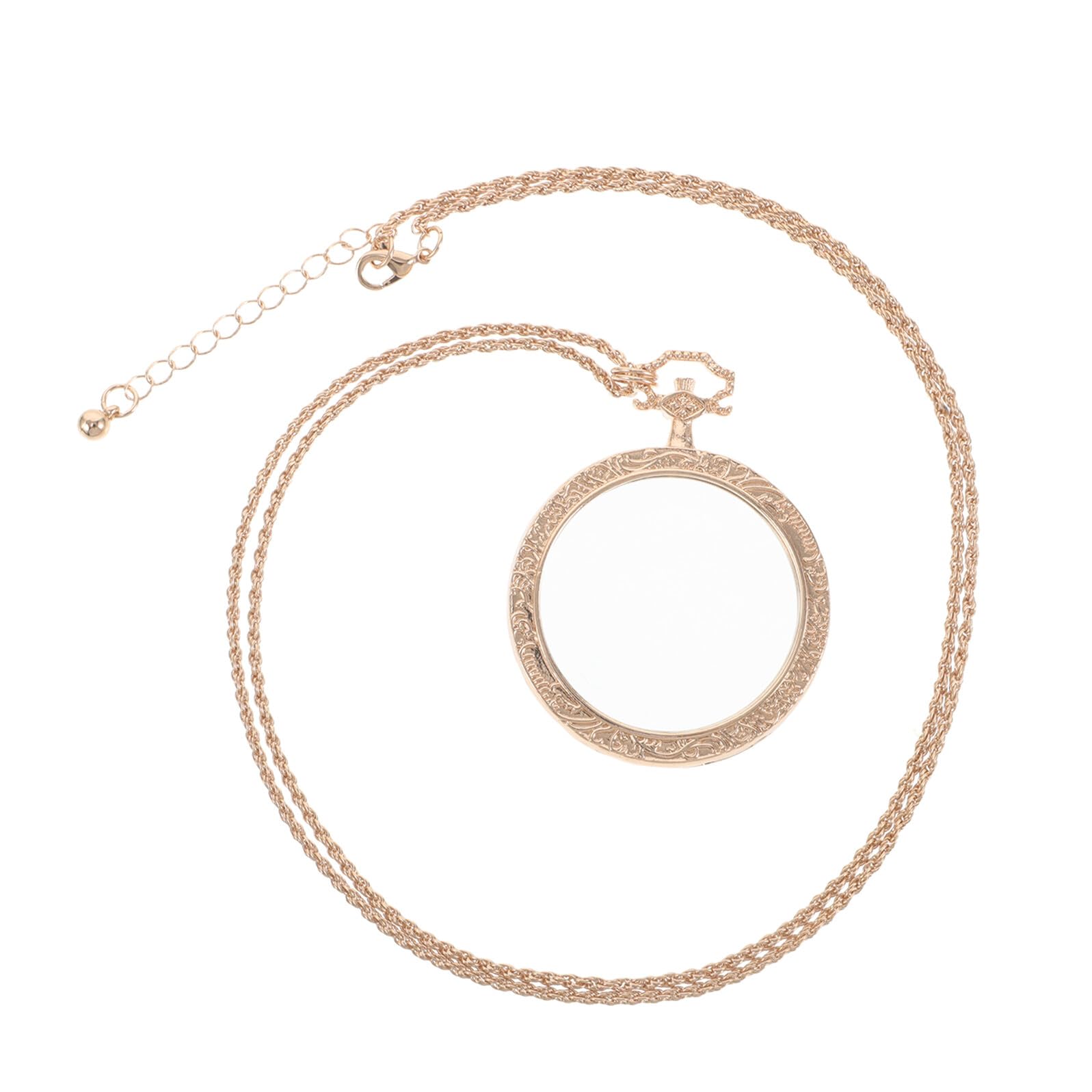 Collier loupe en alliage de zinc et pendentif rétro avec lentille optique haute clarté