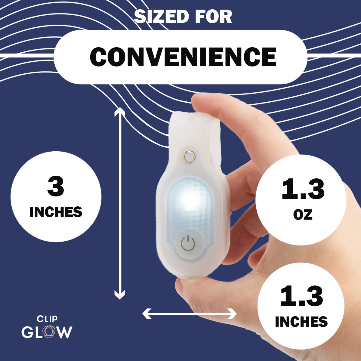 ClipGlow Luz de noche recargable para enfermera, manos libres, luz linterna de emergencia para caminar, correr, mascotas al aire libre (rosa)