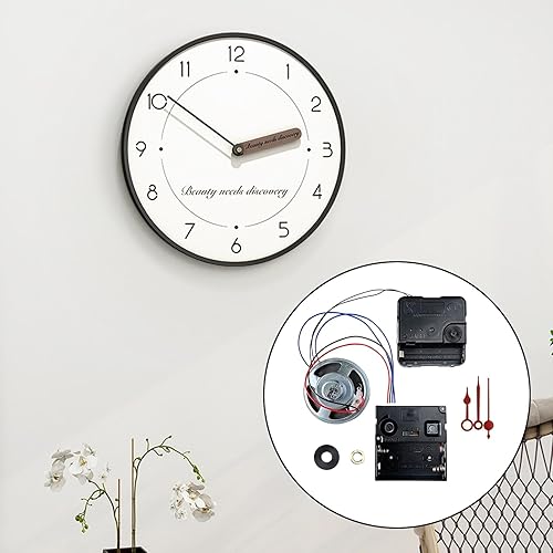 Miniatura 3 de KLKCMS Mecanismo de movimiento del reloj de pared DIY con segundas manecillas de minuto de hora, piezas de repuesto del reloj de pared con