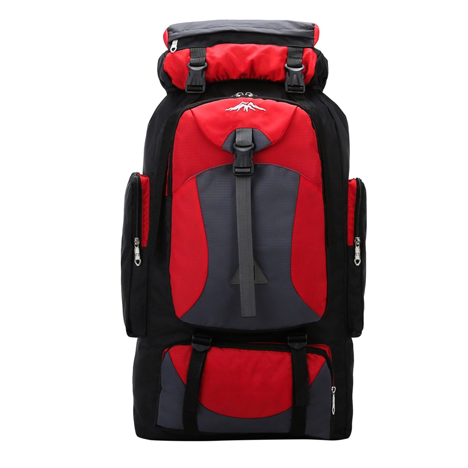 Generisch Bolsa de montañismo al aire libre 70L con gran capacidad mochila ligera ocio senderismo camping mochila multifunción mochila deportiva mochilas frescas para niñas, rojo, Einheitsgröße