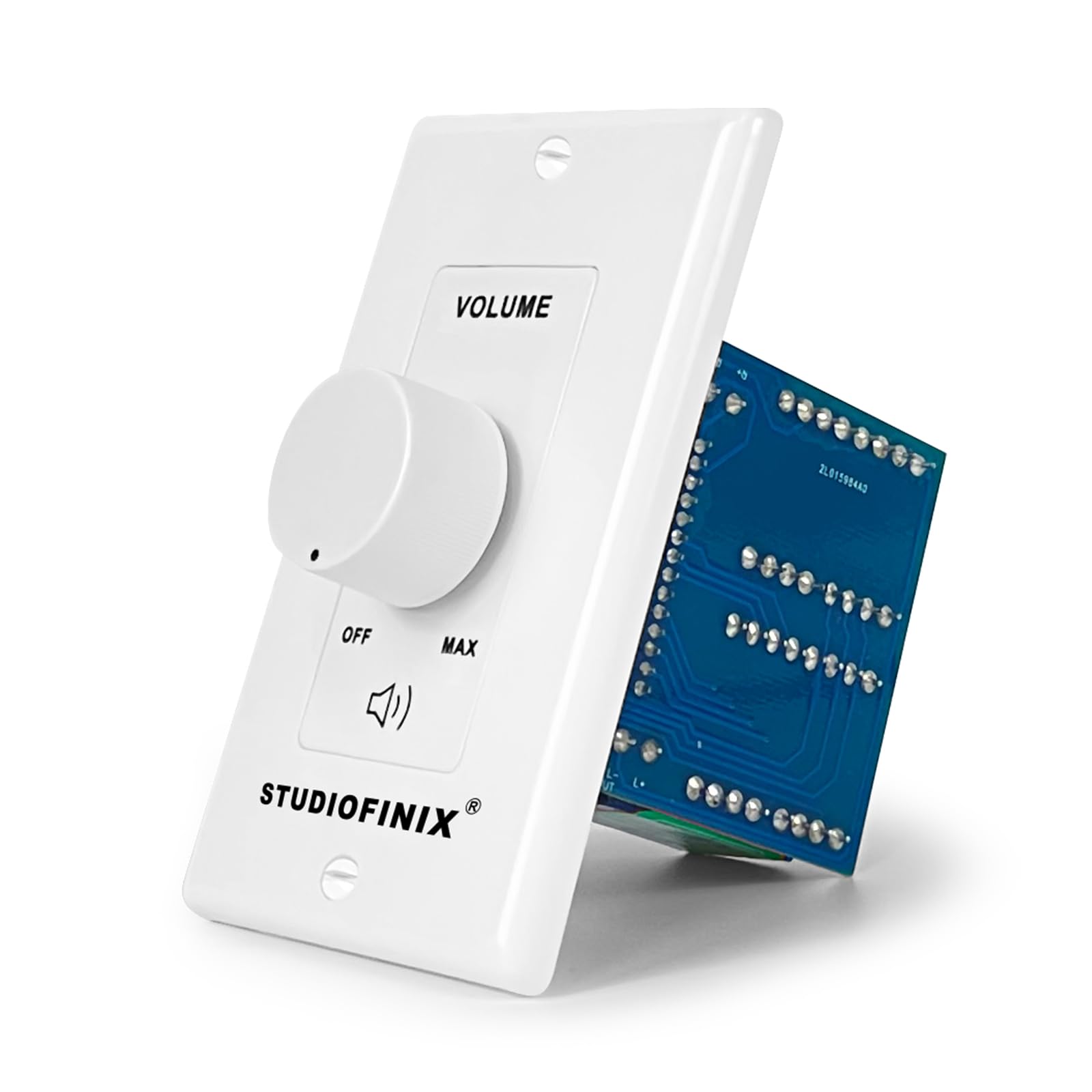 STUDIOFINIX 100W in Wall Volume Control Knob Matching Impedance - Home Audio Smart Speaker Stereo Controller Switch for Home Theater Indoor/Outdoor