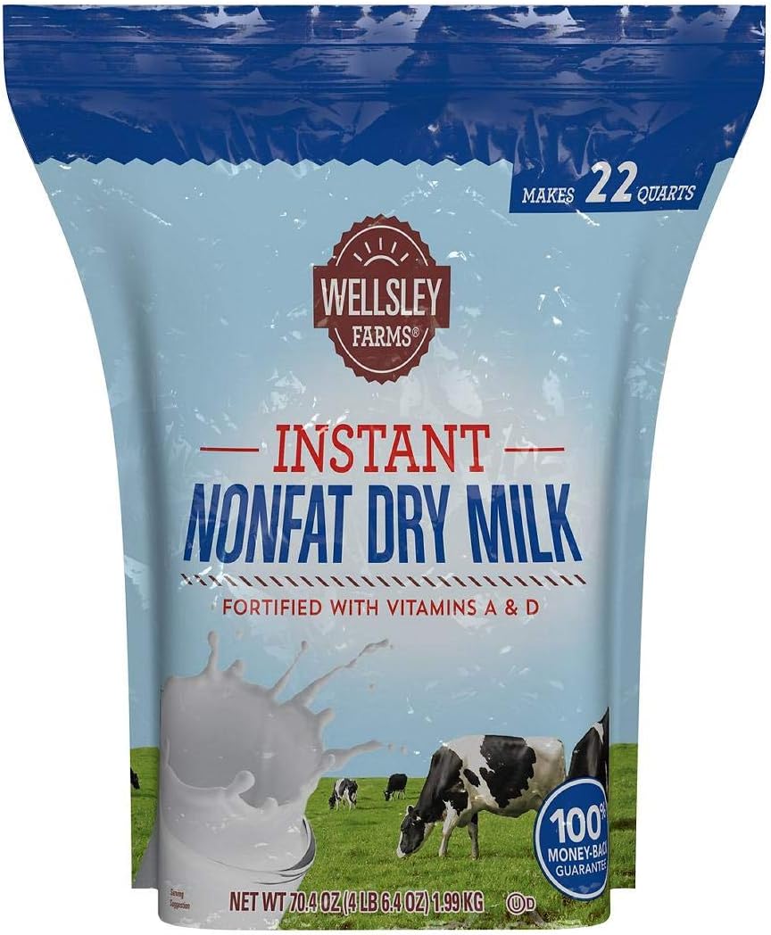 Wellsley Farms Nonfat Dry Milk Shelf Life up to 24 Months, 70.4 oz.