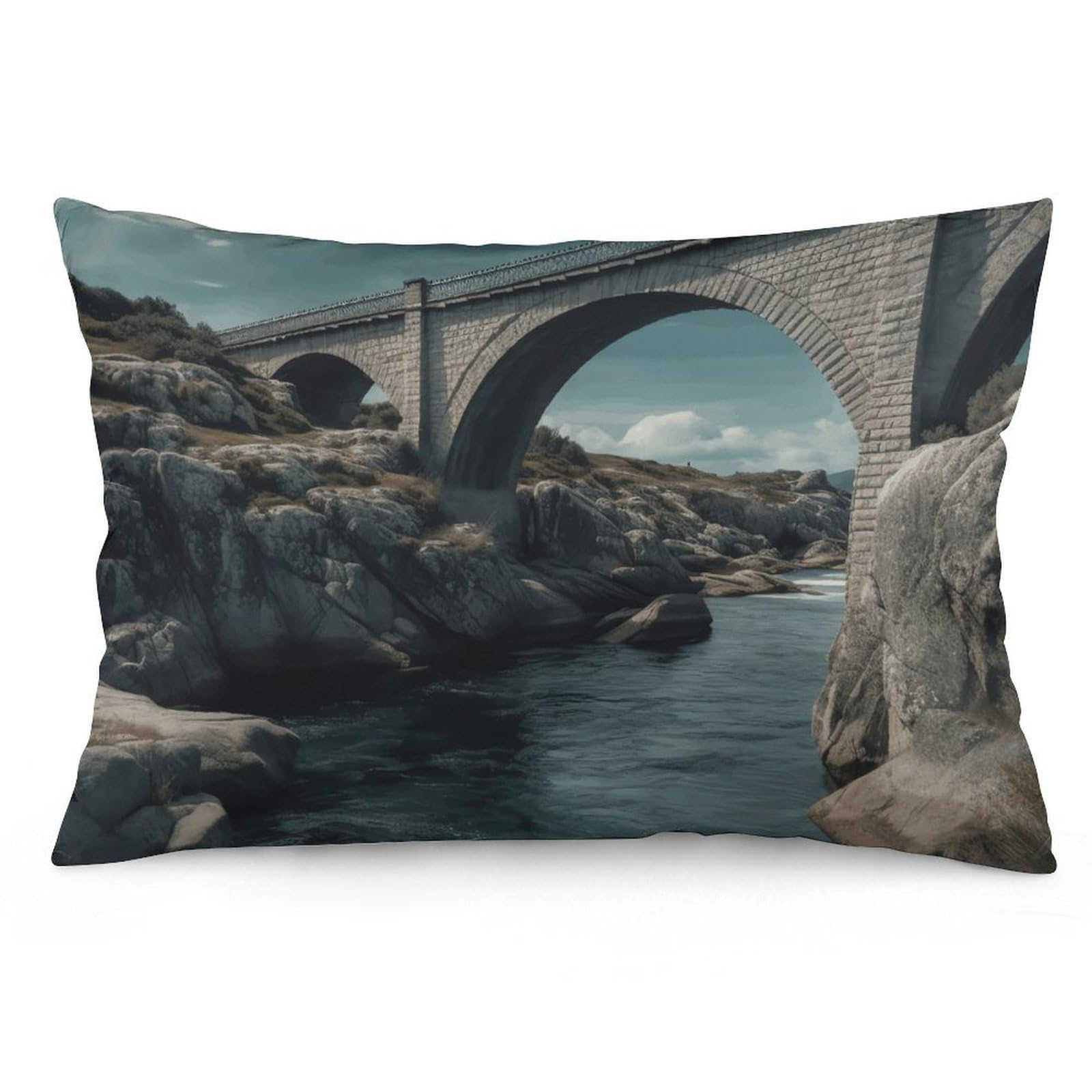 2 Pack Pillow Cases for Hair and Skin, Soft Breathable Pillow Case Covers with Hidden Zipper, A Bridge Across Pillowcase 20"x30" Pillow Covers for Sleeping Gift