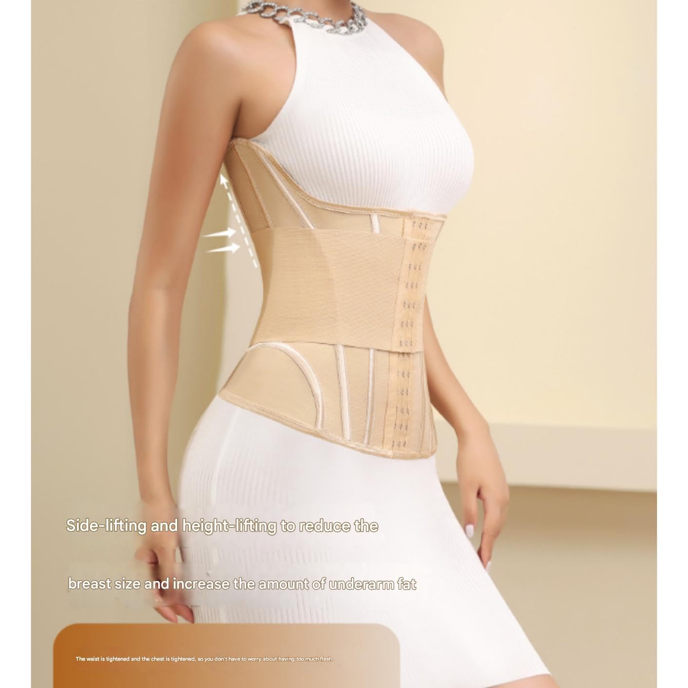 Shapewear Damen Women Waist Trainer Corset Tummy Control Body Shaper Cincher Slimming Girdles Underwear-apriksfarbe-XXS