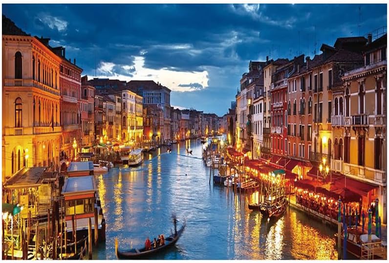 GOWE Home Downtown Venice at Dusk (32" H x 48" W)