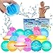 Nany Jeans Reusable Water Mixt Balloons - Self Sealing, Easy Quick Fill, Latex-Free Silicone Magnetic Splash Balls - Water Toys Games for Kids - Refillable Summer Pool Toys for Girls and Boys (16pcs)