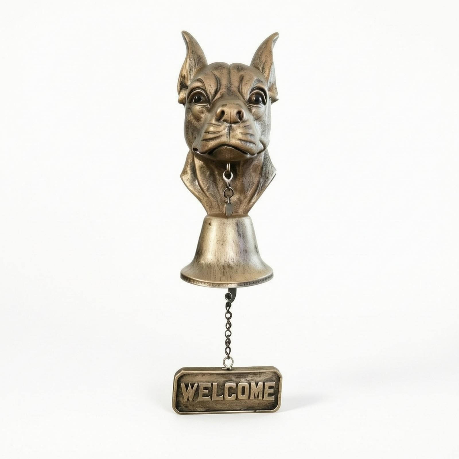 Dog-Themed Welcome Door Chime Wall-Mounted Dog Door Bell Antique Bronze Door Chime with Welcome Sign for Homeowners, Entryway, Porch, Garden Gate Doberman Dog-image-46