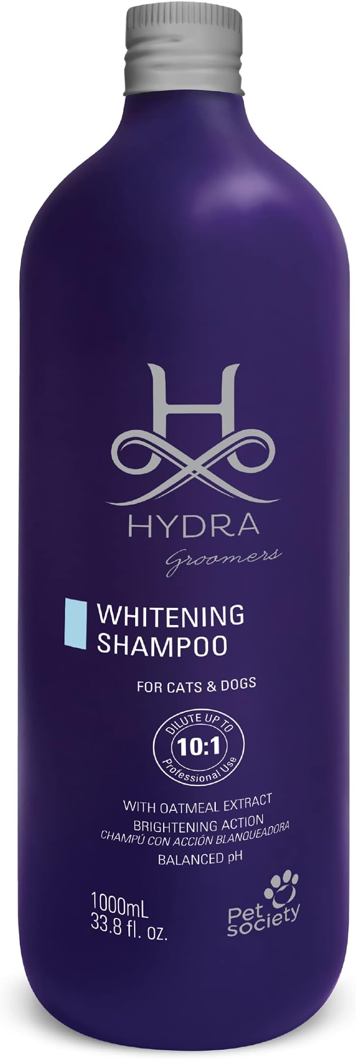 Professional Whitening Shampoo for Dogs and Cats, Pet Whitening Shampoo for Light-Colored Fur or Hair, Reduces Yellow Color and Stains