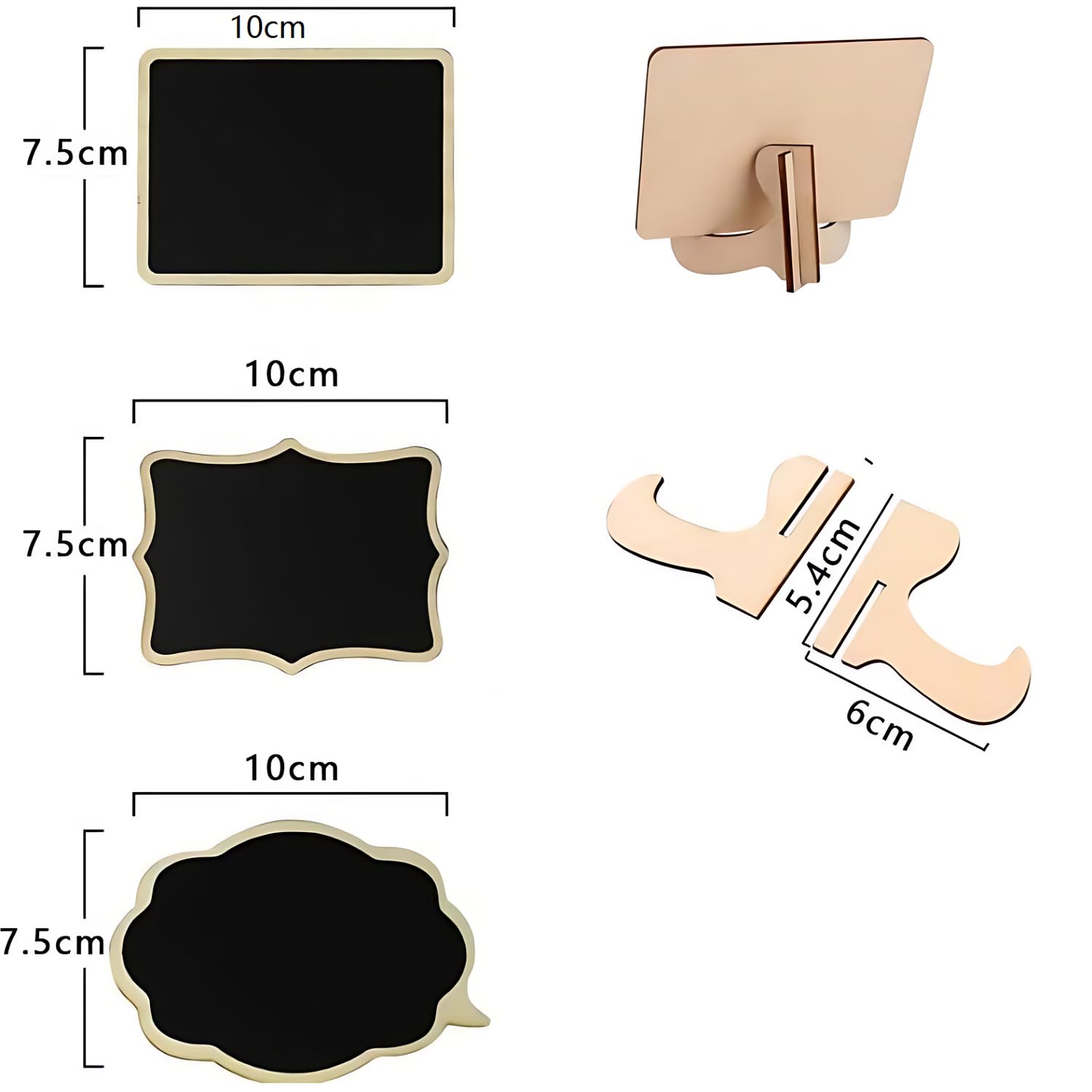 18-tlg Mini Tafeln Set Mit Ständern - Wiederverwendbare Holz Tischtafeln Für Hochzeit & Party